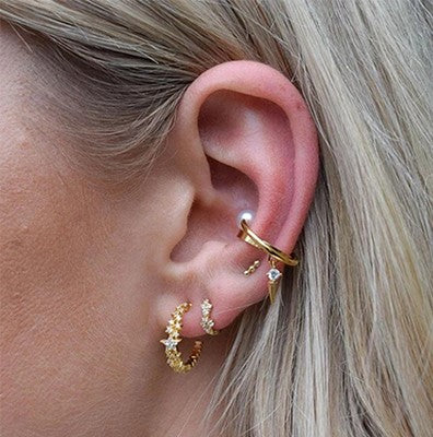 Noir Small Zirconia Hoops.