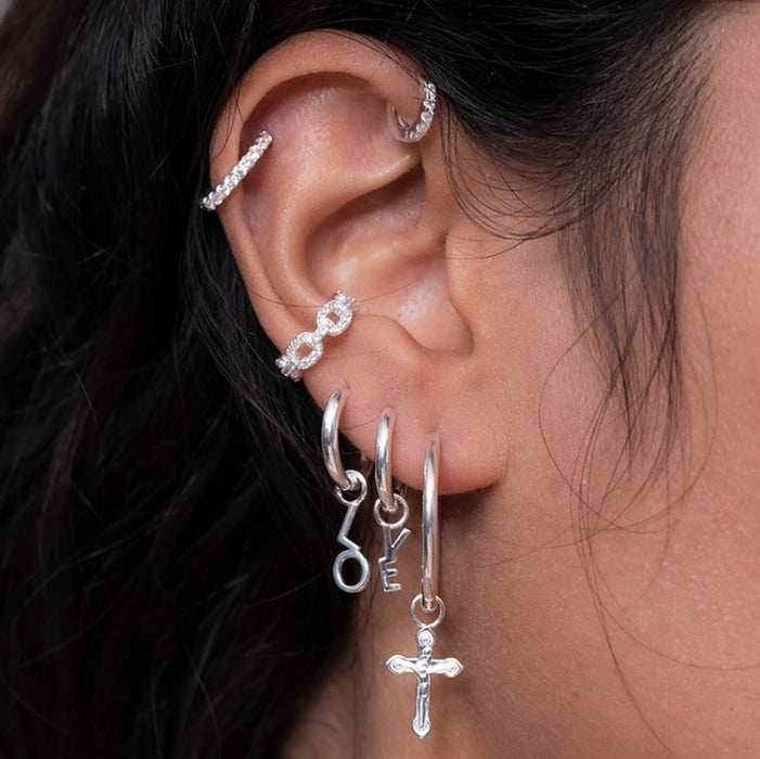 Ear Cuff Zirkonia Chain