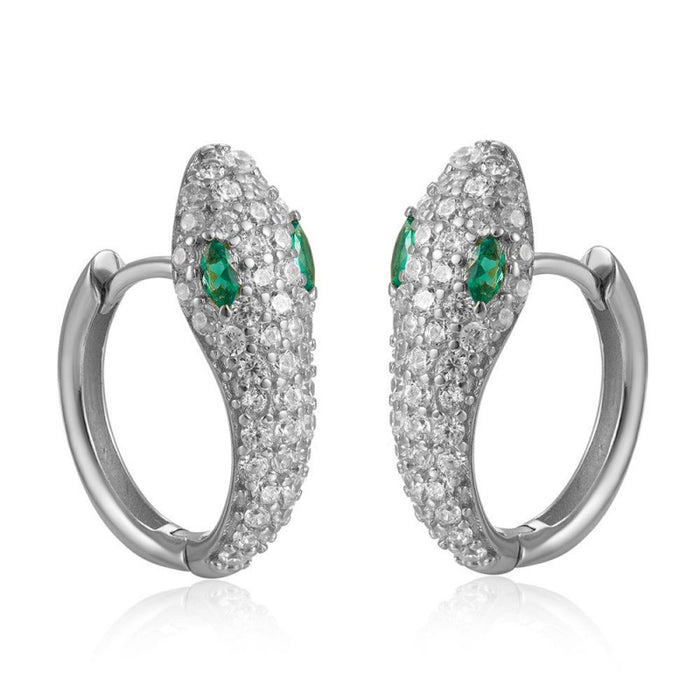Zirconia Snake Hoops.