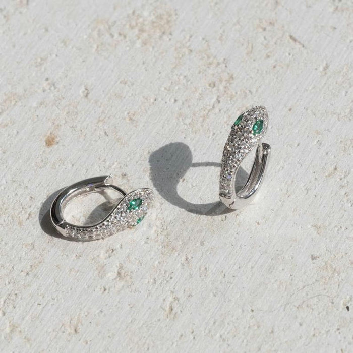 Zirconia Snake Hoops.