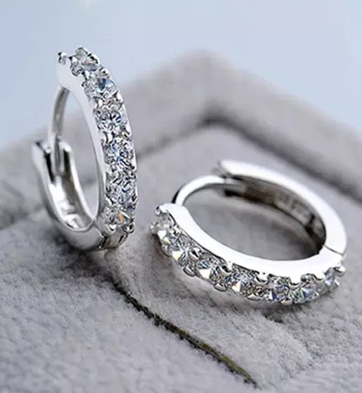 Noir Zirconia Hoops.