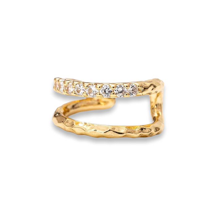 Ear Cuff Noir Crystal.