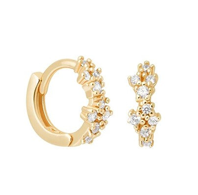 Noir Small Zirconia Hoops.