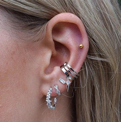 Noir Small Zirconia Hoops.